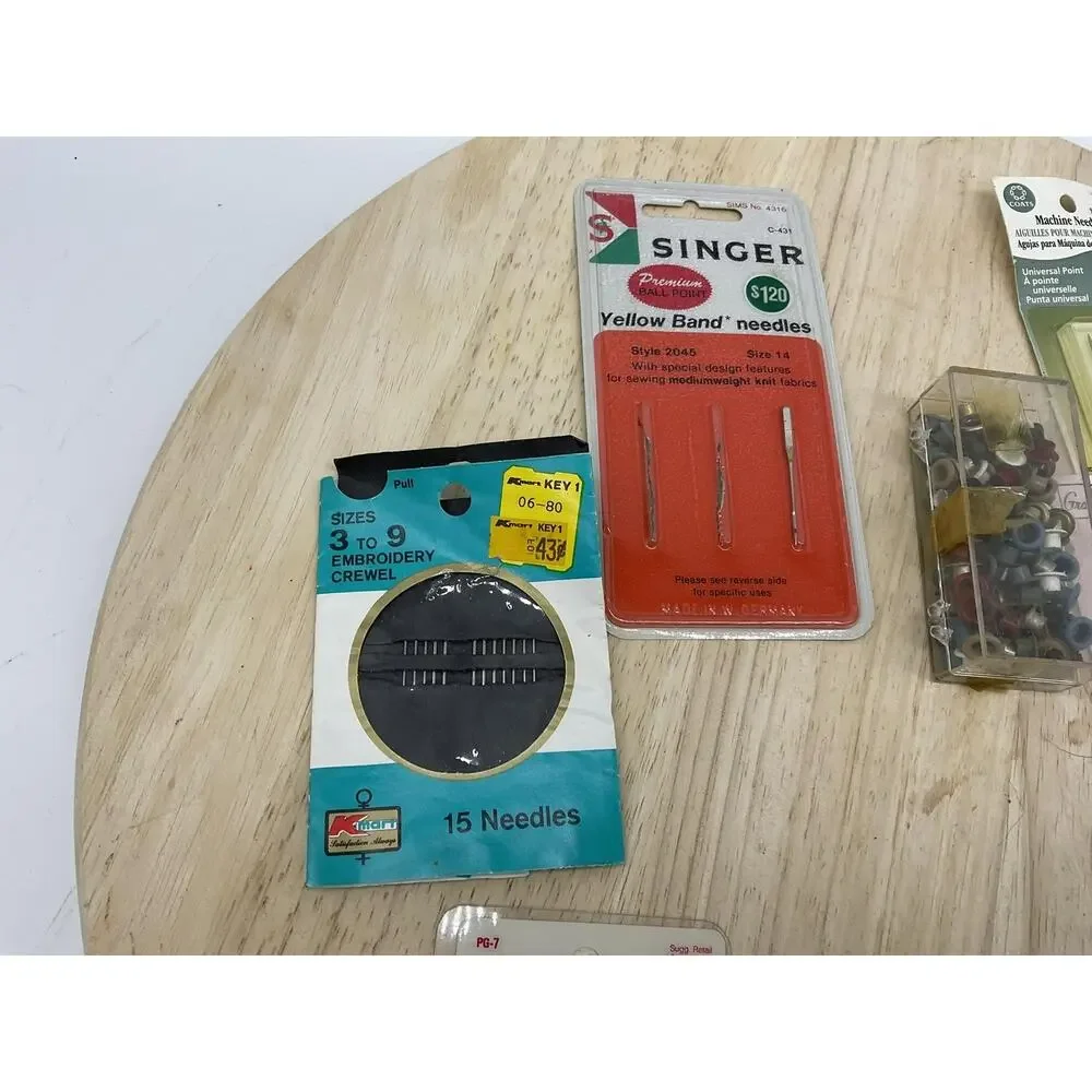 Vintage Mixed Brands Hem Tape Sewing Notions Lot Wrights Needles Pins‎ Bell